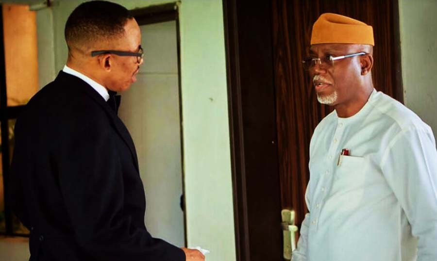 Ajulo chatting with Governor Aiyeditiwa